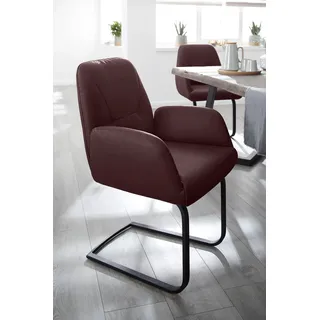 W.SCHILLIG Freischwinger »ole« () Gestell in Schwarz pulverbeschichtet, braun