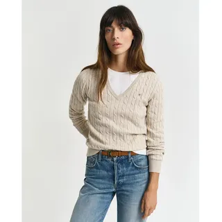 GANT 4800101 Pullover Mit V-ausschnitt - Seed Melange - M