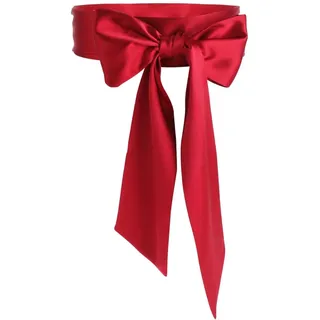 UYRVAPE Damen-Satin-Gürtel, Kunstseide, vielseitiges Mode-Accessoire, Hutzubehör, 4cm x 180cm Band Imitated Silk Lange Schal Kleid Bund Hut Zubehör, Rot