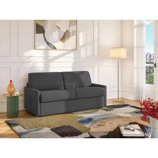 Schlafsofa 4-Sitzer - Liegefläche: 160 cm - Matratzenhöhe: 22 cm mit Memory Schaum - Stoff - Grau - CALIFE