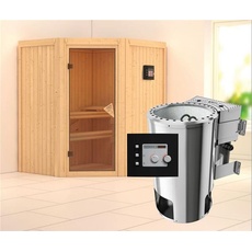 Bild Sauna Tonja 68mm 230V mit Bio-Ofen externe Stg.Natur