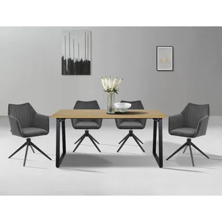 Home Affaire Esszimmerstuhl Tampa grau 2er Set