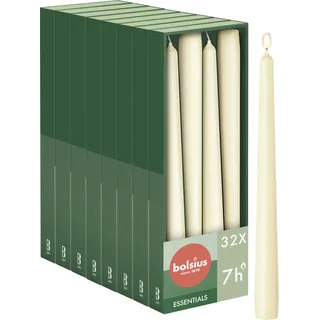 Bolsius Glatte Spitzkerzen 24,5 cm elfenbein 32 St.