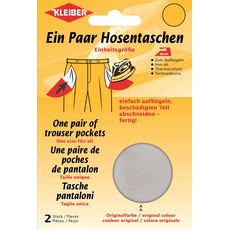 Bild + Co.GmbH Quick-EIN-Paar-Hosentasche, 50% Baumwolle/50% Polyester, 02 Hellgrau, 18,5 cm x 16 cm