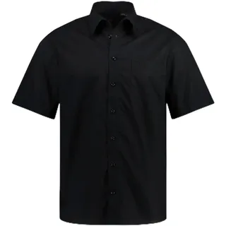 JP 1880 Herren große Größen Übergrößen Menswear L-8XL Hemd, Business, Halbarm, Variokragen, bis 8XL, Comfort Fit, Easycare schwarz 4XL 705178130-4XL