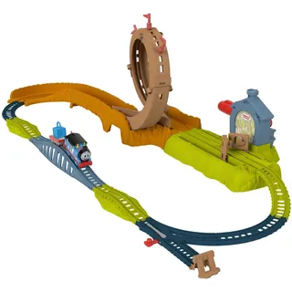 Thomas & Friends Price HMB93 - Thomas & Friends Looping-Betriebshof, batteriebetriebenes Lok- und Schienenset, Spielzeug für Kinder ab 3 Jahren