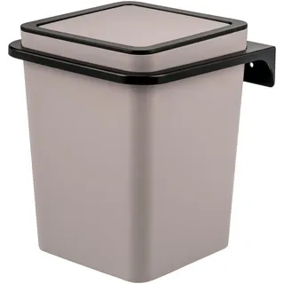 bremermann Kosmetikeimer Savona 5 Liter, beige , Kunststoff , 18x25x18 cm , Badaccessoires, Abfalleimer