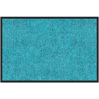etm Hochwertige Fußmatte | schadstoffgeprüft | bewährte Eingangsmatte in Gewerbe & Haushalt | Schmutzfangmatte mit Top-Reinigungswirkung | Sauberlaufmatte waschbar & rutschfest (120x300 cm, Türkis)