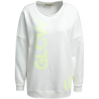 Sweatshirt SMITH & SOUL, Damen, Gr. L, neon gelb, Sweatware, Obermaterial: 70% Baumwolle, 20% Modal, 10% Polyester, bedruckt, oversize hüftbedeckend, Rundhals, angesetztes Bündchen, Sweatshirts Sweatshirt, mit Rundhals, oversized