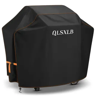 QLSXLB Wetterfest Grillabdeckung, 183x66x130cm, 420D Oxford Grill Abdeckhaube, Gasgrill Abdeckplane, Grill schutzhülle,Wasserdicht, Reißfest, UV, Schutz Grill vor Verblassen, Schimmel und Rost