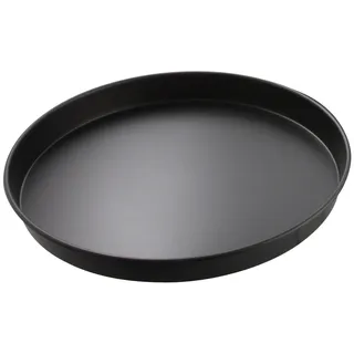 Zenker Pizzablech rund – Hochwertiges Backblech für perfekte Pizza, 285 x 285 x 25 mm, hitzebeständig bis 230°C, mit 5 Jahren Herstellergarantie, Schwarz