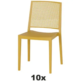 Siena Garden Gartensessel-Set , Gelb , Kunststoff , 46x80x56 cm , stapelbar, gastro- und objekttauglich, wetterbeständig , Gartenmöbel, Gartensessel, Gartenstühle