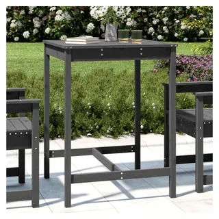 Gartentisch aus Holz, Terrassentisch, Balkontisch, Couchtisch, Gartenmöbel, Esstisch, Esszimmertisch, Teetisch, grau, 82,5x82,5x110 cm, Massivholz Kiefer