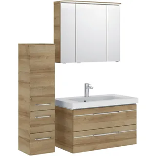 Pelipal Badezimmer , Eichefarben , Metall , 8 Fächer , insgesamt: 4,2 Schubladen , 122 cm , Made in Germany , hängend, Typenvielfalt , Badezimmer, Badmöbelsets & Badmöbelserien, Badmöbel-Sets