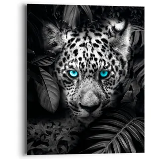 Reinders! Holzbild »Blue Eyed Leopard« 1 Stk. tlg., schwarz