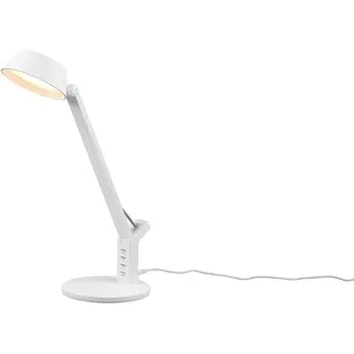 Trio Leuchten Led-Schreibtischleuchte , Weiß , Kunststoff , F , 17.1x40.4 cm , USB-Anschluss zum Laden von Smartphones, Flexarm, mit Schalter, Farbtemperaturwechsler , Lampen & Leuchten, Innenbeleuchtung, Tischlampen, Schreibtischlampen