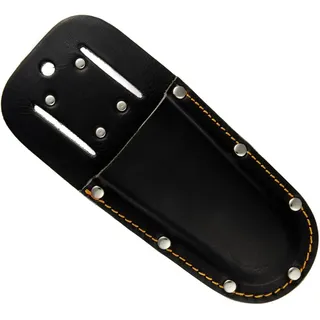 alpen-Maykestag Alpen Swiss Tools Tambo 990 Lederholster schwarz mit gelber Naht - Robuster Gürtelclip - Passend für Alpen Swiss Tools und FELCO Gartenscheren - 235 mm - 110 g - Echtleder Etui