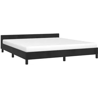 vidaXL Bettgestell ohne Matratze Schwarz 180x200 cm Samt