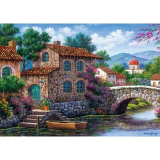 ART PUZZLE Puzzle Kanal mit Blumen 500 Teile