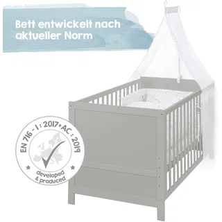 roba Babybett taupe inkl. Komplettset sternenzauber