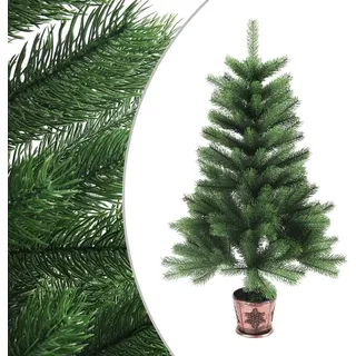 vidaXL Künstlicher Weihnachtsbaum Naturgetreue Nadeln 65 cm Grün - Grün