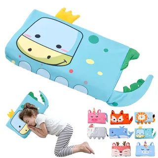 YAOZUP Schlummerkids Kissen, Calmly Kinderkissen 46x26cm, Kinderkopfkissen, Kinderkissen, Komfortkissen Kinder, Ergonomisches Kissen Kinder für weiche Träume (Dinosaurier)