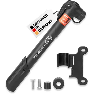 Heyner Luftpumpe kompakte Fahrradpumpe mit 8 bar schwarz