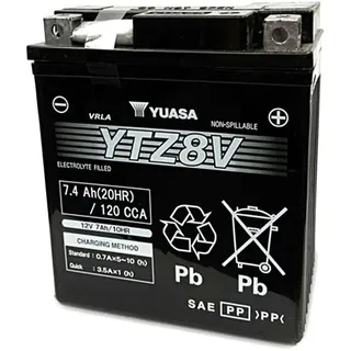 YUASA - YTZ8V AGM Batterie, geschlossen