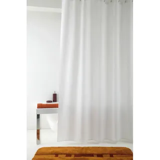 Grund Duschvorhang , Weiß , Kunststoff , Abstraktes , 180x200 cm , Oeko-Tex® Standard 100, Made in Europe , Heimtextilien, Badtextilien, Duschvorhänge