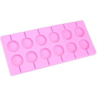 Moule Isomalt, Tray Candy Chocolate Lolly Form Lollypop 12 Runde Form Silikon-Lollipop