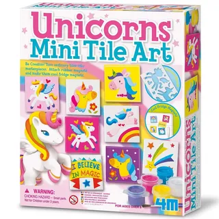 4M 404740 Unicorn Mini Tile Art, Multi