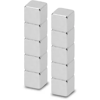 Maul Neodym-Würfelmagnet 5x5x5mm silber 10 Stück