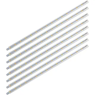 sebson LED Lichtleiste 30cm mit Netzteil, Schalter und Verbindungkabeln, flache Unterbauleuchte Küche, Regal, Schrank - 9x7x300mm