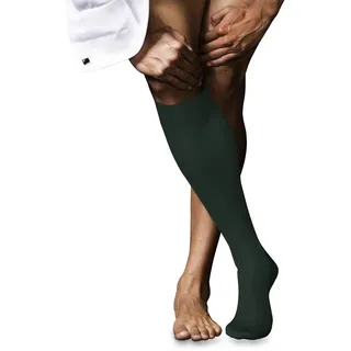 FALKE Herren Kniestrümpfe No. 10 M Kh Baumwolle lang einfarbig 1 Paar, Grün Hunter Green 7441, 41-42