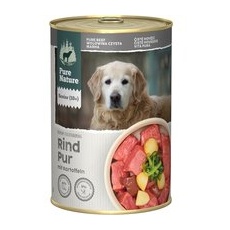 24x400g Vită pură Senior Pure Nature Hrană umedă câini