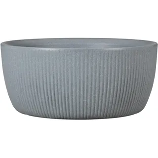 Scheurich Linetto Bowl 30, Pflanzgefäß/Blumentopf/Pflanzkübel, rund, Farbe: Stony Grey, hergestellt mit recyceltem Kunststoff, 10 Jahre Garantie, für den Außenbereich