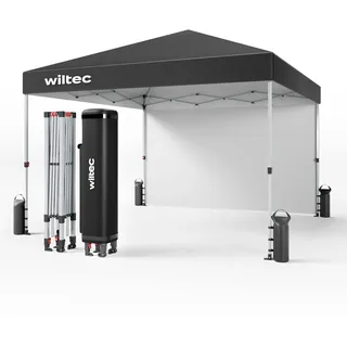 Wiltec Faltpavillon 3 x 3 m Grau