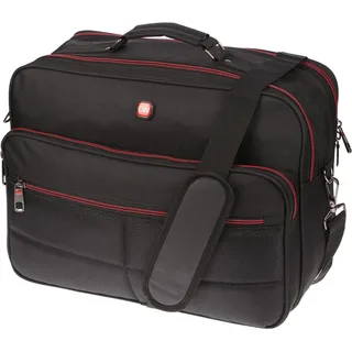 Arbeitstasche Umhängetasche Messenger Flugbegleiter Tasche Herren RFID Schutz - Schwarz