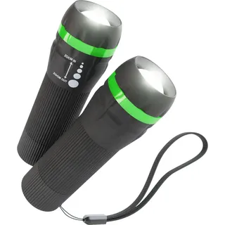 Absina greate 2x Mini Taschenlampe Kinder batteriebetrieben - LED Taschenlampe klein für Senioren mit 110m Leuchtweite, 60 Lumen & stufenlos fokussierbar - Kindertaschenlampe Mädchen, Jungs & Kleinkind