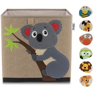 Lifeney Aufbewahrungsbox Koala dunkel, 33 x 33 x 33 cm | Gr.: onesize