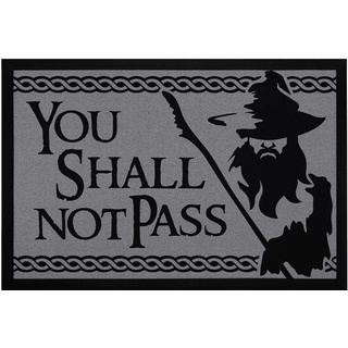 MoonWorks® Fußmatte mit Spruch You Shall not Pass Fantasy Serie rutschfest & waschbar schwarz 60x40cm