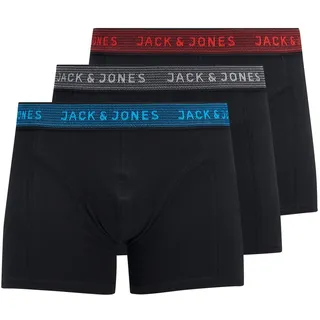 JACK & JONES Herren Boxershort JACWAISTBAND Trunks 3 St.) Jack & Jones schwarz S