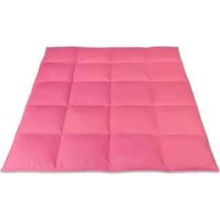 Natürliche Decke Bettdecke 80% Daunen 135/200 1,20 kg Rosa - Weiß