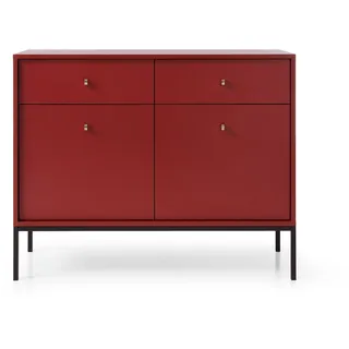 3xEliving Kommode, Sideboard INTENSI SZ104 in Rot / Verschiedene Farben - Rot