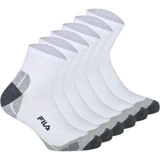 Fila Quarter Multisport Socken 6er Pack Weiß 35-38