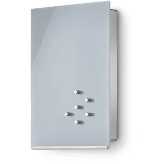 Blomus Schlüsselkasten VELIO | Glas-Magnettafel | 30 × 20 cm | Hochformat | Farbe Gray