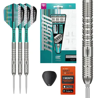 Target Darts Hydro Steel Tip Dart Set, 24G (Barrel 01) | 90 % Wolfram-Darts, Silberne Swiss Point-Spitzen, Pro Grip Tag-Schäfte, Pro Ultra No.6-Flügel, SP-Werkzeug inkl