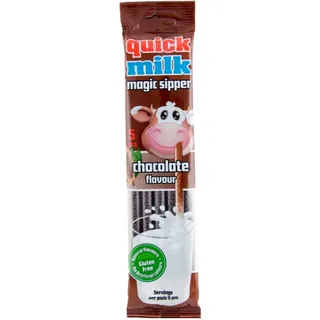 QUICK MILK - Chocolate - Trinkhalme mit Schokoladengeschmack - 30 g