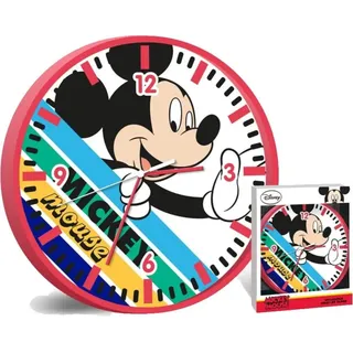 Wanduhr - Disney Mickey - rot - 25 cm - Rot