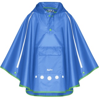 Playshoes Unisex Kinder Regenponcho Faltbar Regenjacke Blau, XL